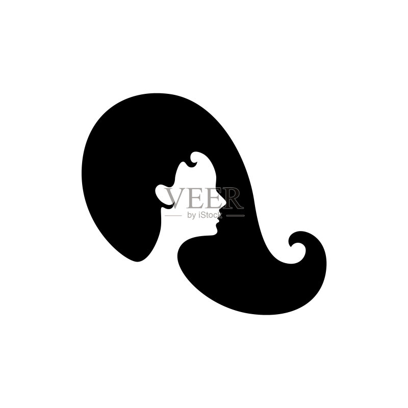 美丽的女人Logo设计图标素材