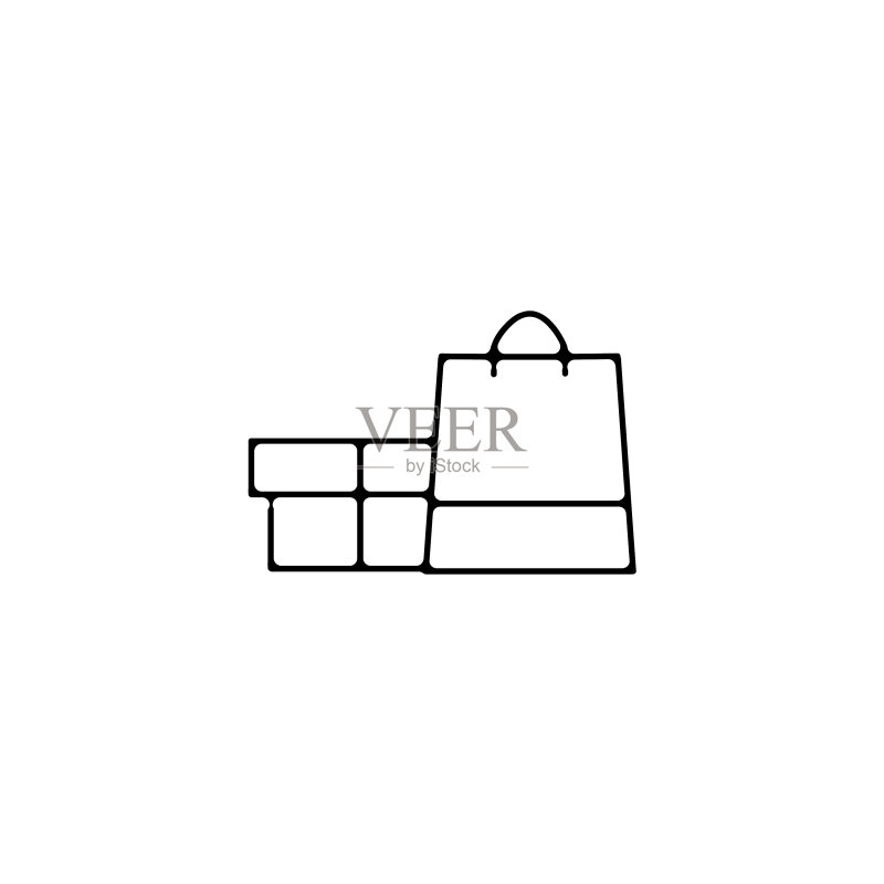 礼品盒细线图标礼物线性轮廓图标图标素材