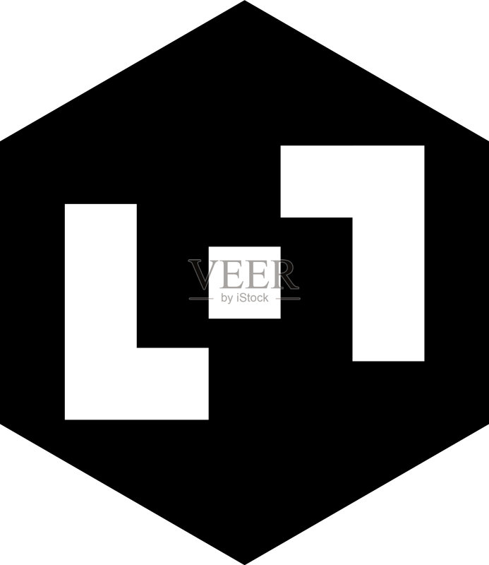 抽象几何图标与十字线一样图标素材