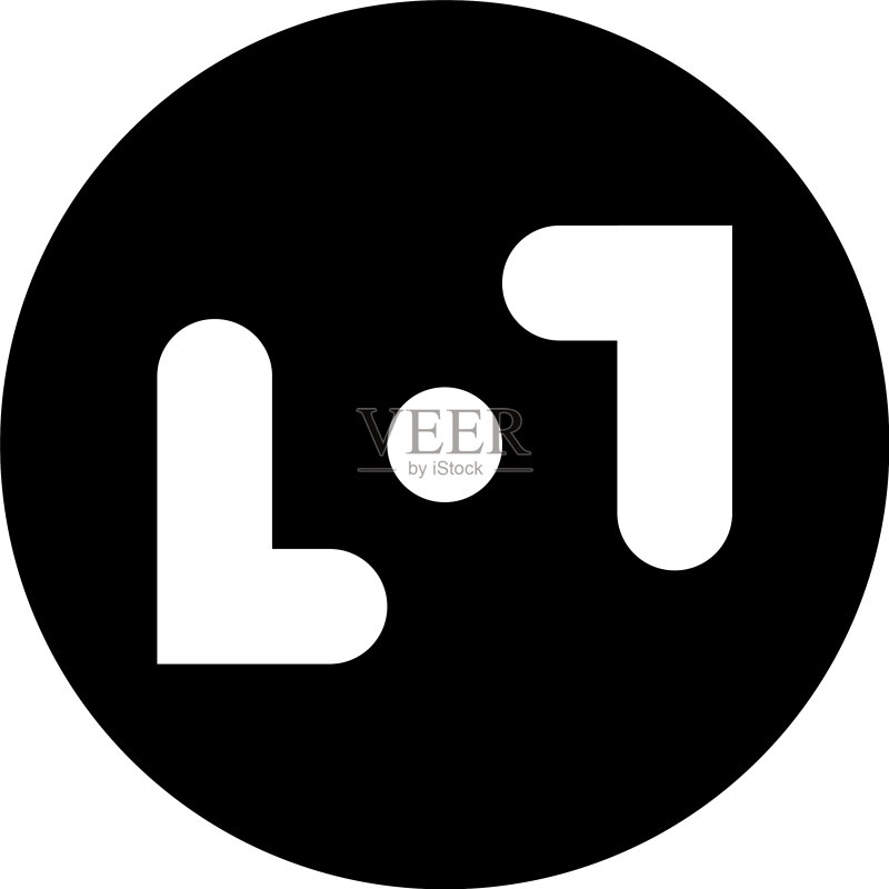 抽象几何图标与十字线一样图标素材