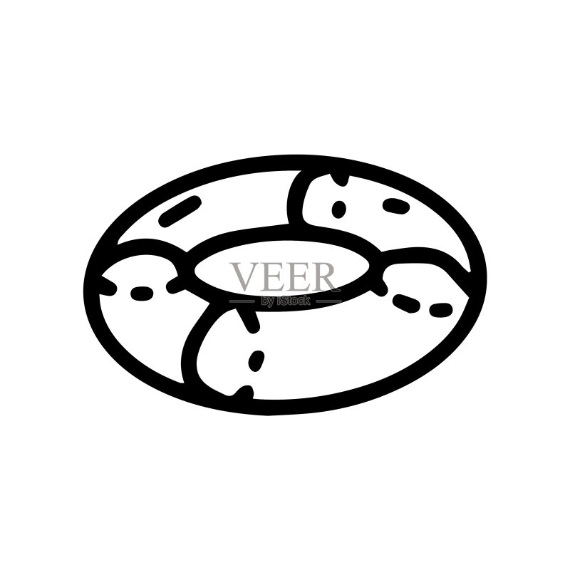 圆环线条涂鸦简约图标设计图标素材