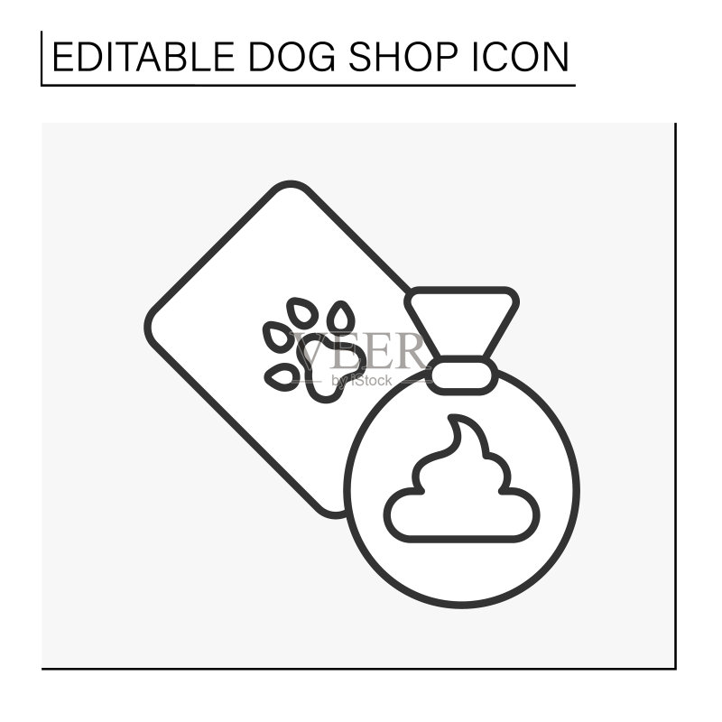 宠物店线性图标图标素材