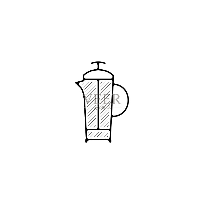 茶壶线条图标图标素材
