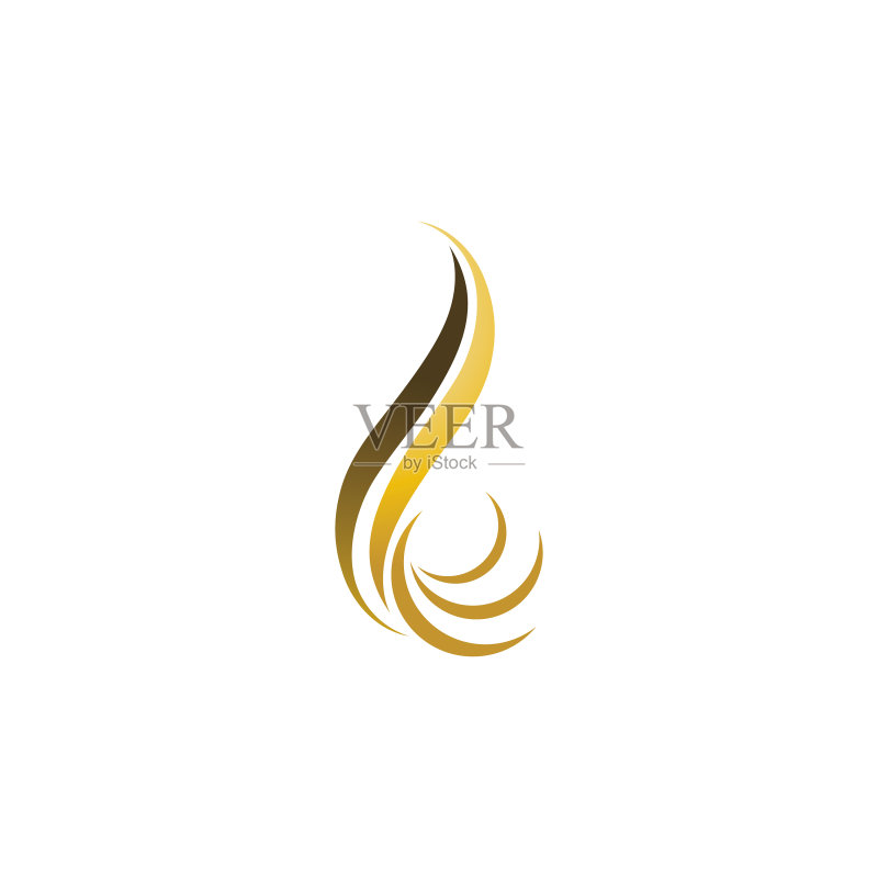 波浪发型Logo图标图标素材
