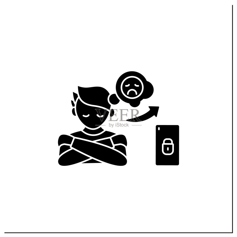 智能手机沉迷标志图标图标素材