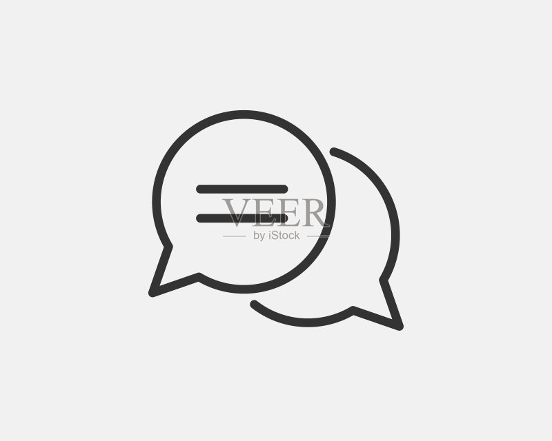 聊天图标设计元素对话气泡语音符号图标素材