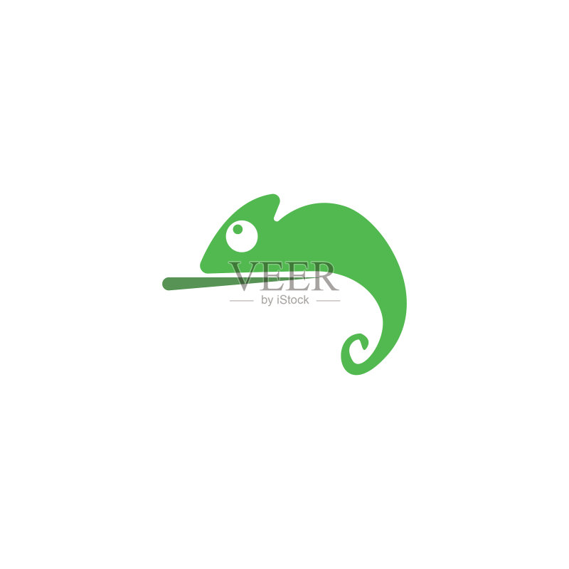 变色龙logo图标设计模板图标素材