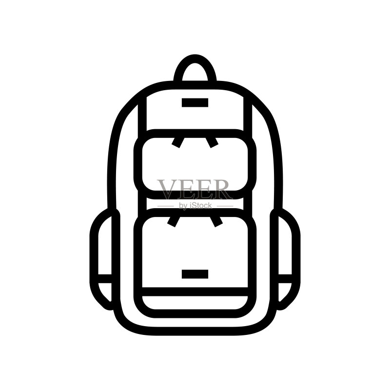 背包背包线条矢量图标图标素材