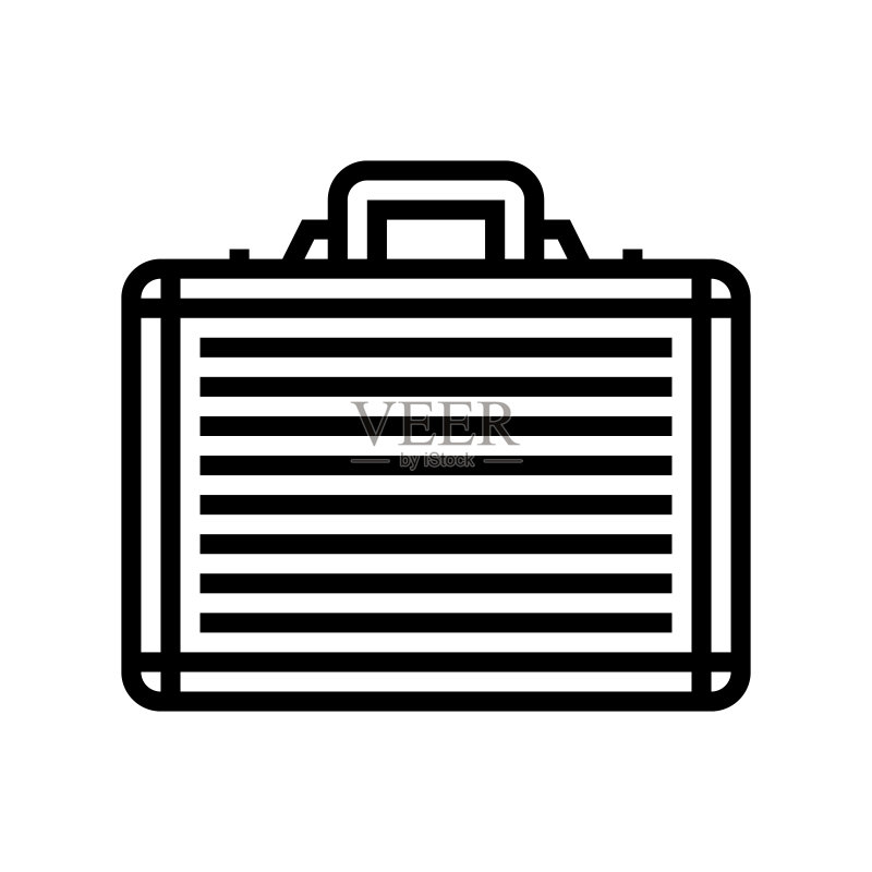 公文包金属线性图标矢量图图标素材