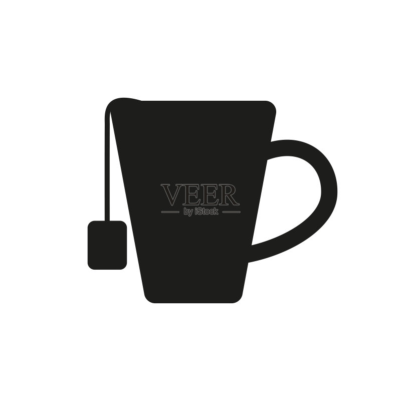 茶杯剪影图标图标素材