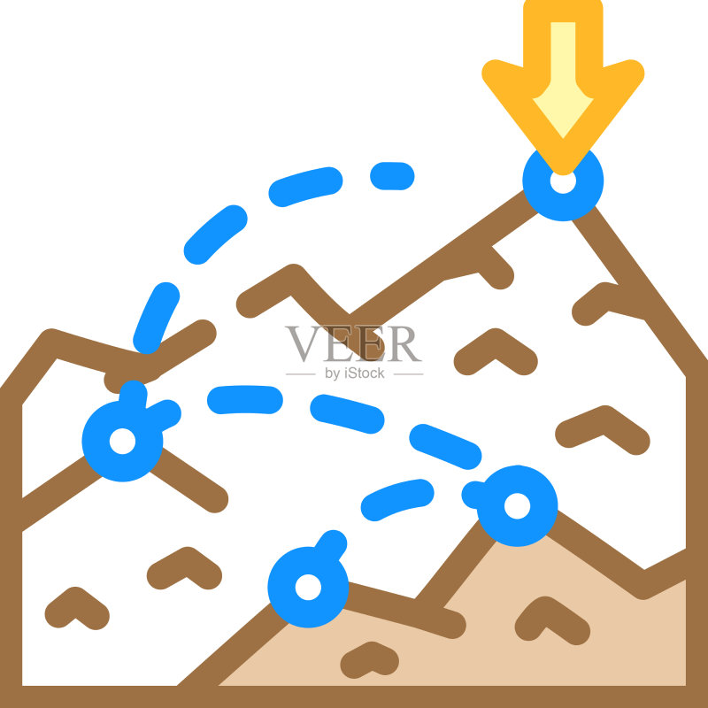 目标达成彩色图标图标素材