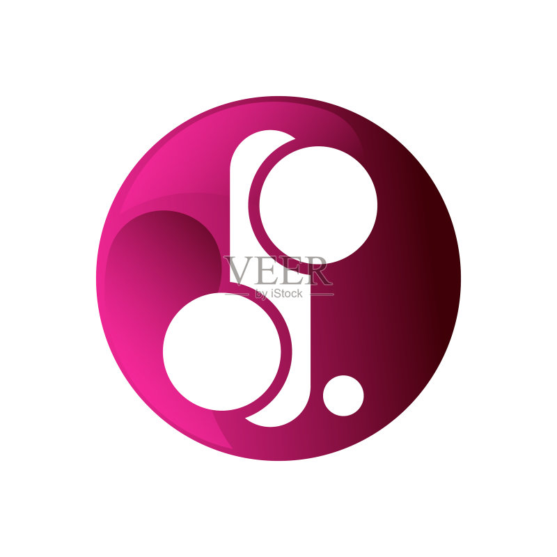 字母D P Logo图标素材