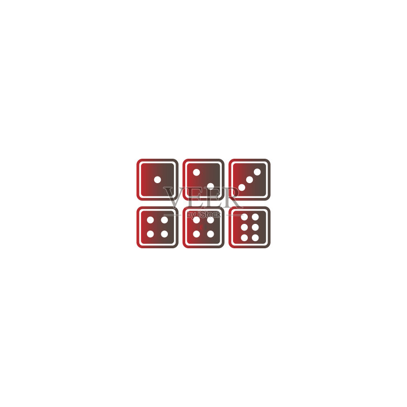 骰子图标Logo设计模板图标素材