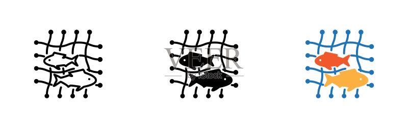 渔网图标，矢量素材图标素材