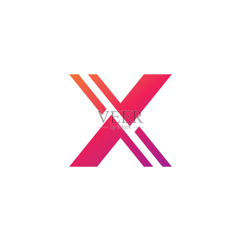 X符号设计模板矢量X图标首字母图标素材