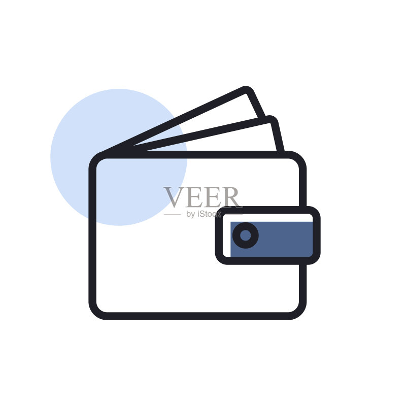 钱包图标矢量图，钱包标志图标素材