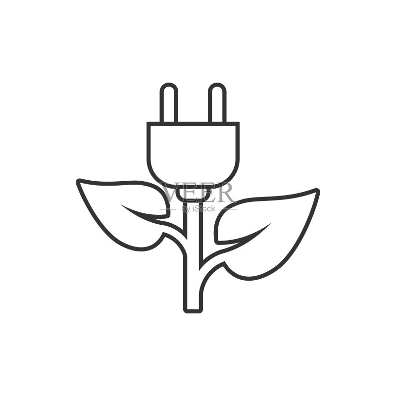 扁平风格的生态能源图标图标素材