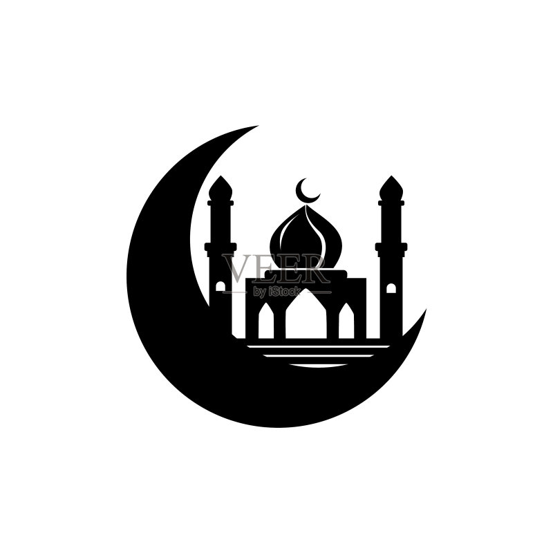 清真寺轮廓图标Logo模板图标素材