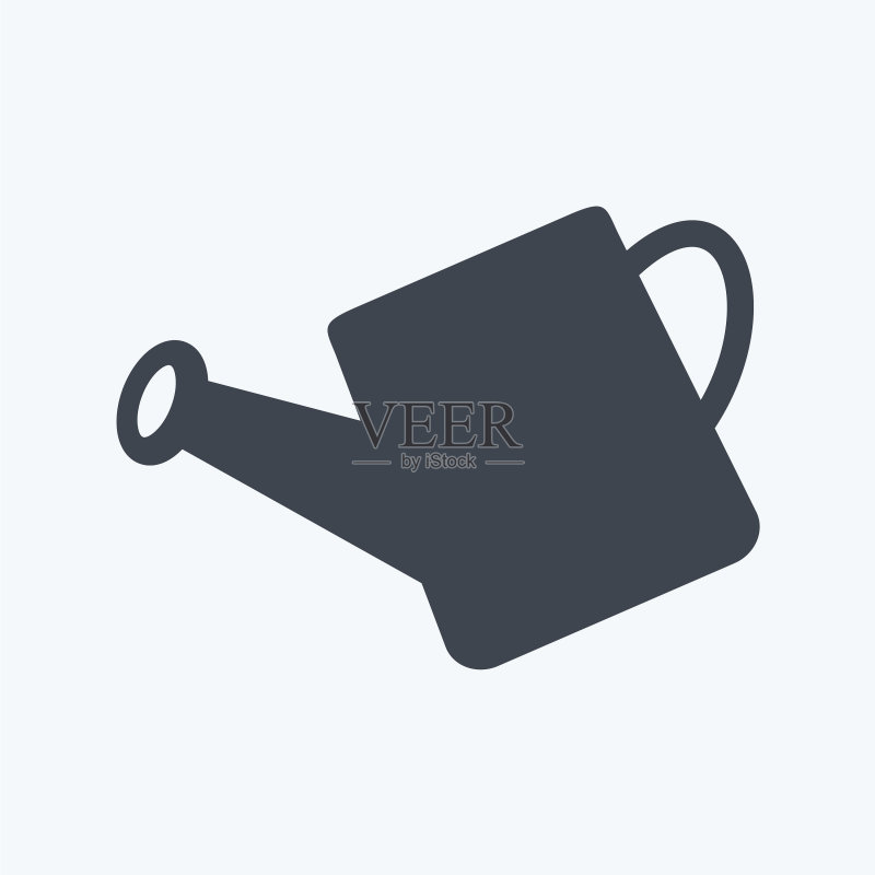 潮流字形风格的浇水工具图标图标素材