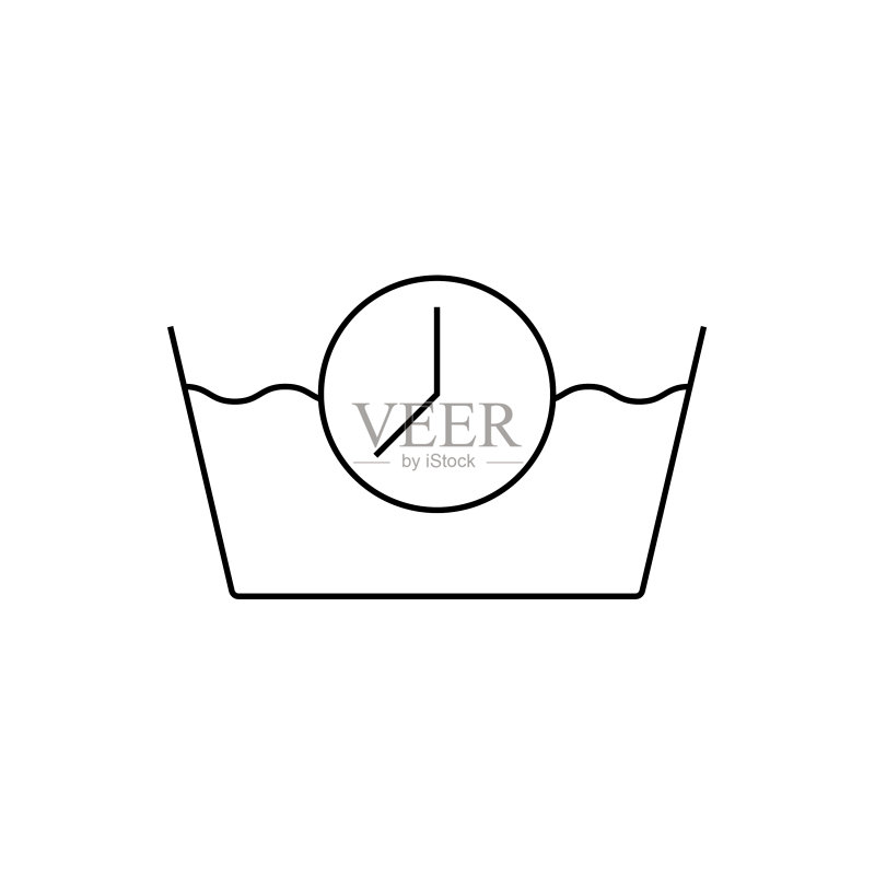 水盆轮廓线性图标图标素材