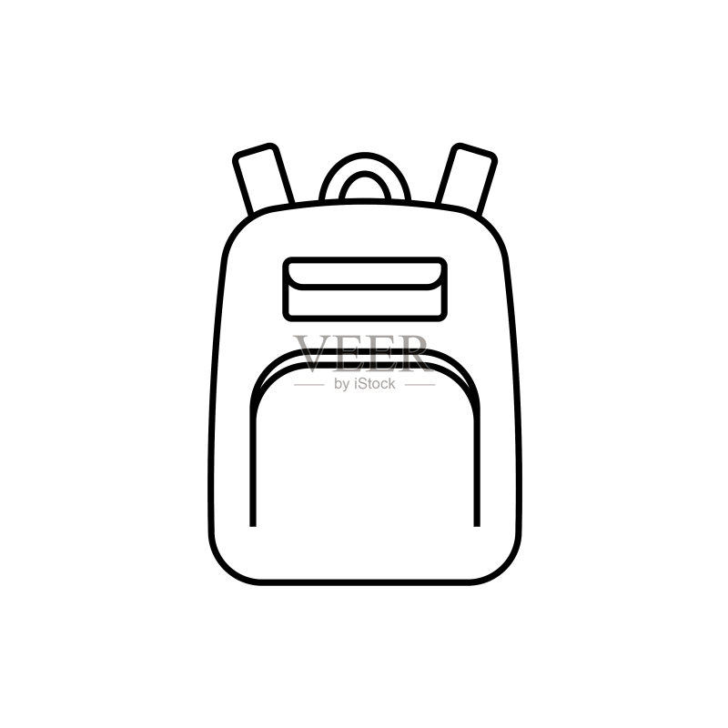 背包和包包线性图标图标素材