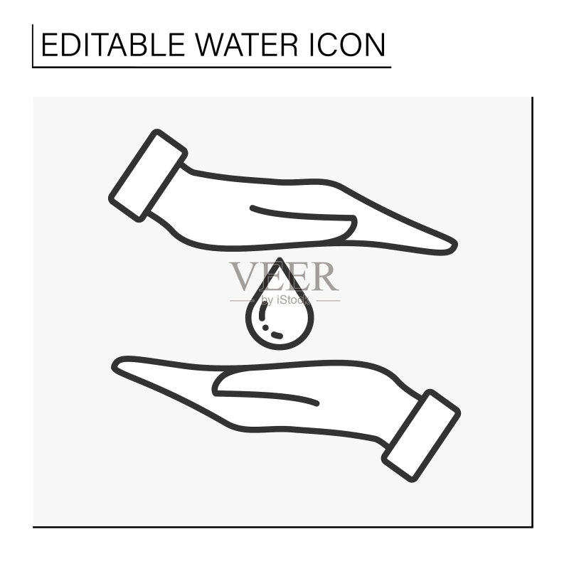 水滴线条图标图标素材