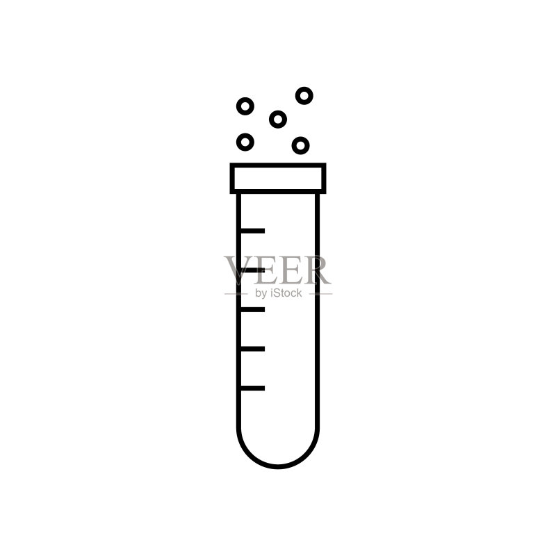 用于logo贴纸标签的试管图标素材