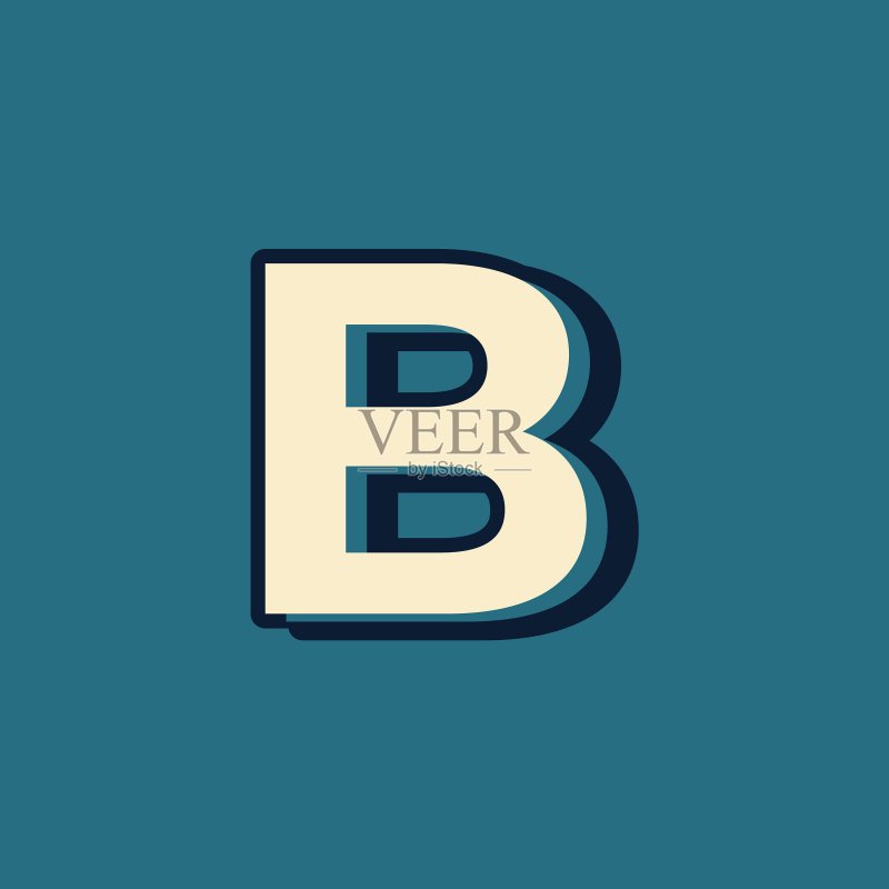 复古风格字母B标志图标素材