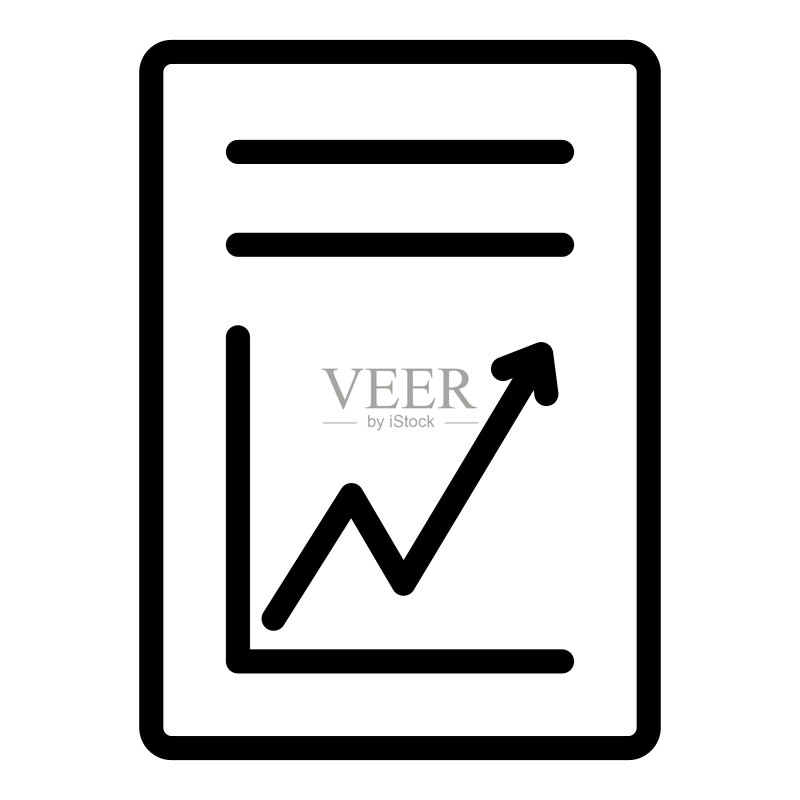 文档平面图标孤立在白色背景上图标素材