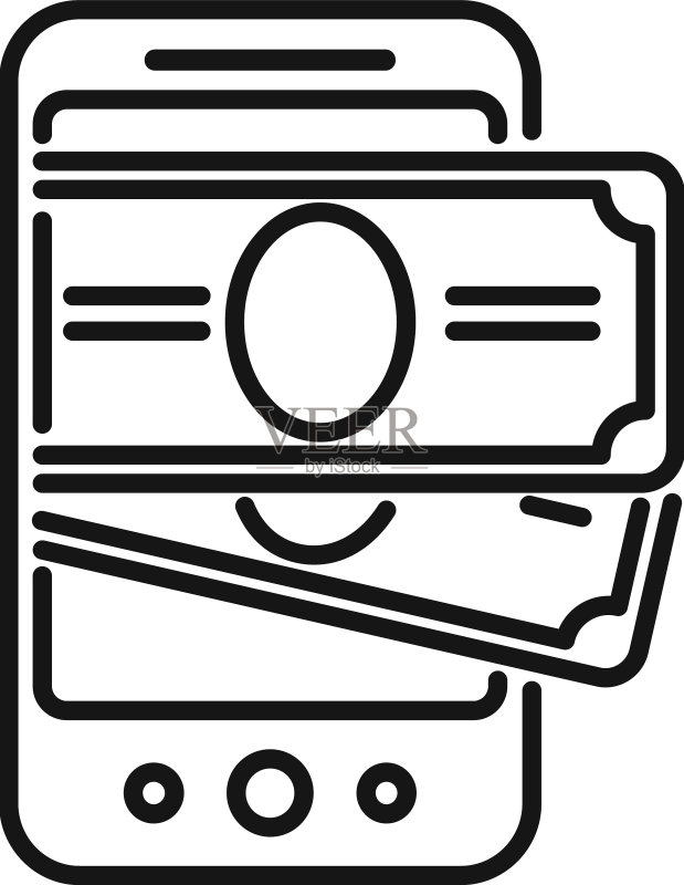 在线支付现金图标手机图标素材