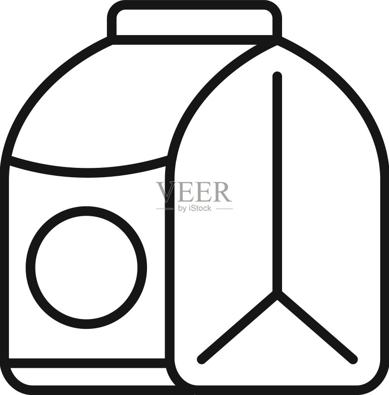 宠物食品纸质包装图标轮廓图标素材