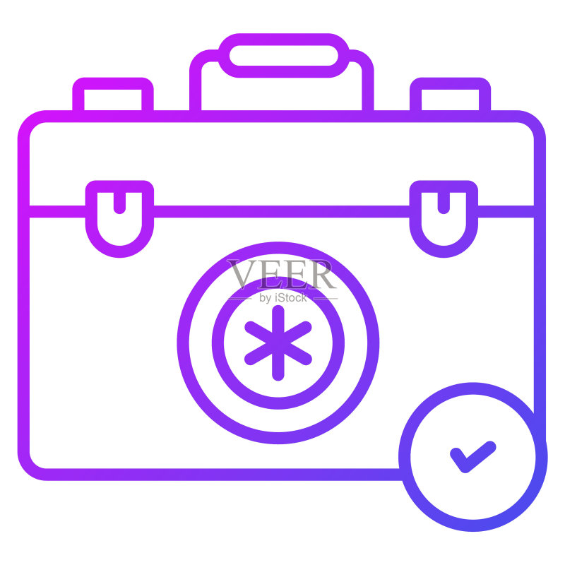 急救箱现代概念设计矢量图图标素材