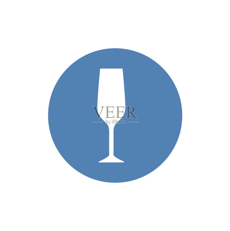 香槟酒杯图标设计饮品合集图标素材