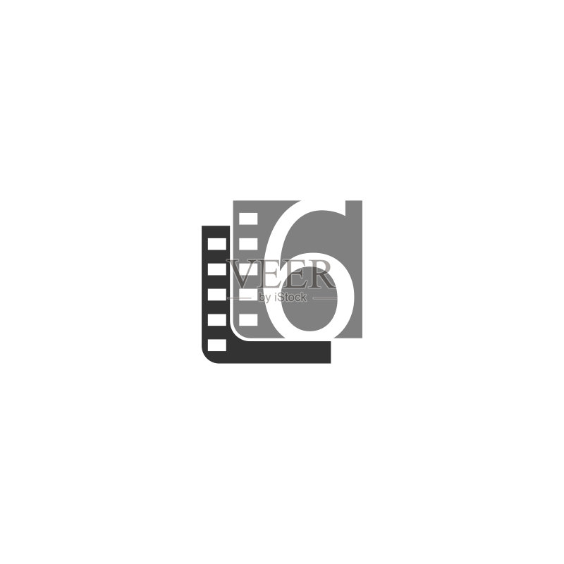 胶片数字6图标图标素材