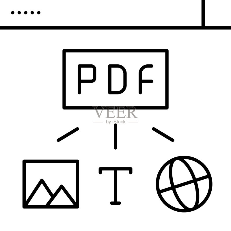 将网页页面转换为PDF文件图标素材