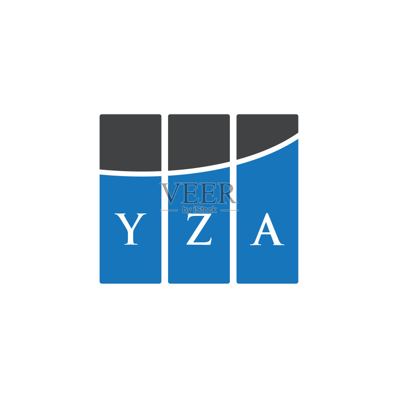 白色背景上的YZA字母标志设计图标素材