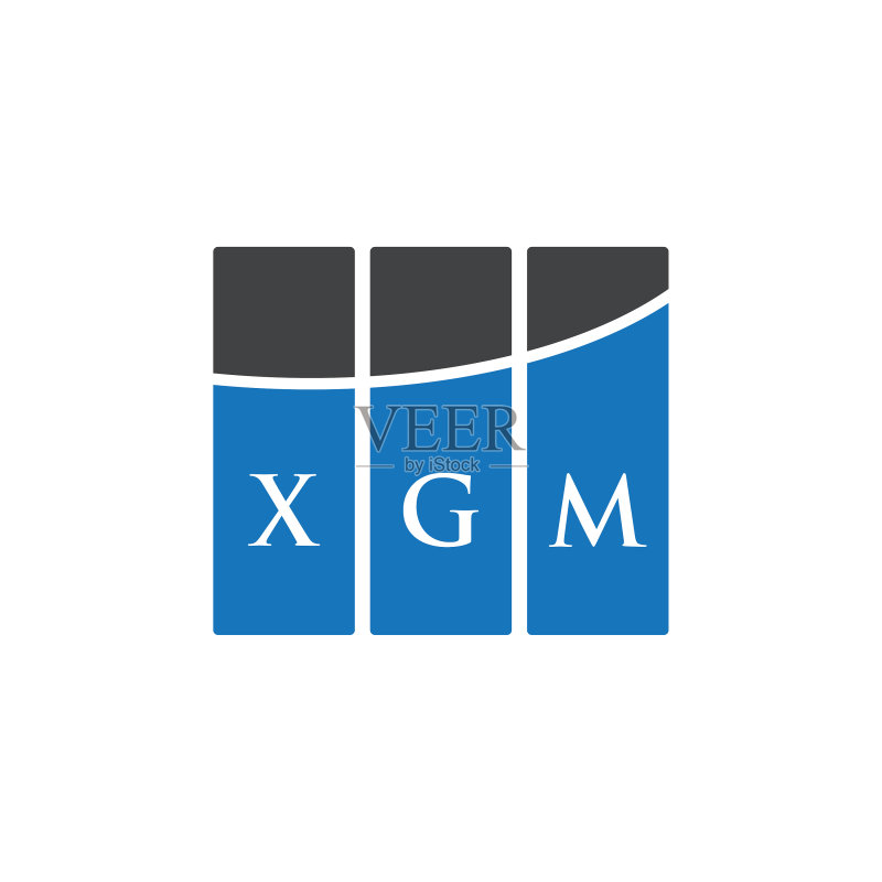 白色背景上的XGM字母Logo设计图标素材