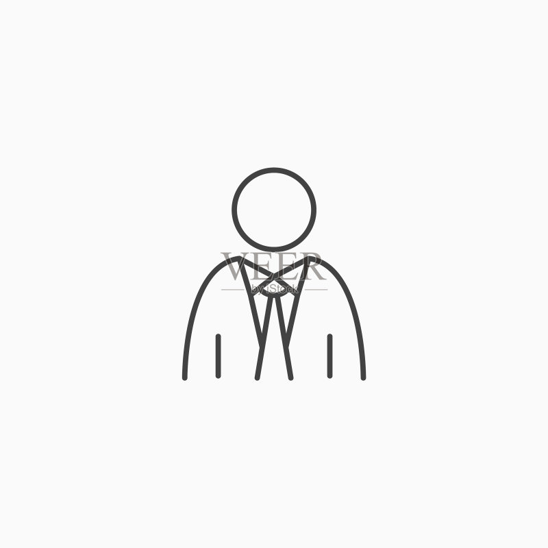 资深高管经理顾问线条图标CEO图标素材