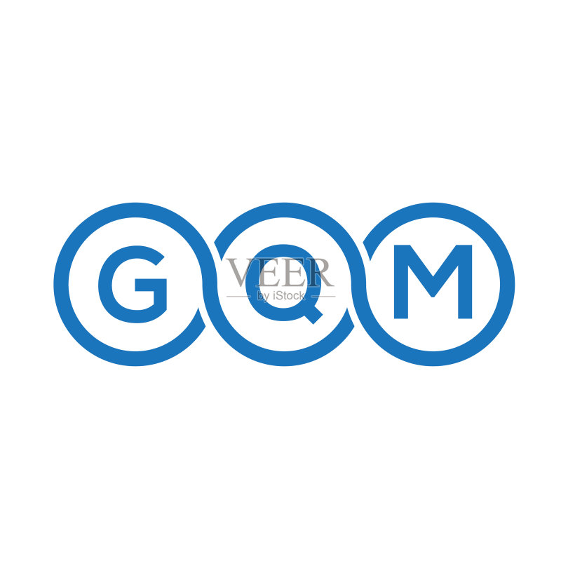 GQM字母白色背景标志设计图标素材