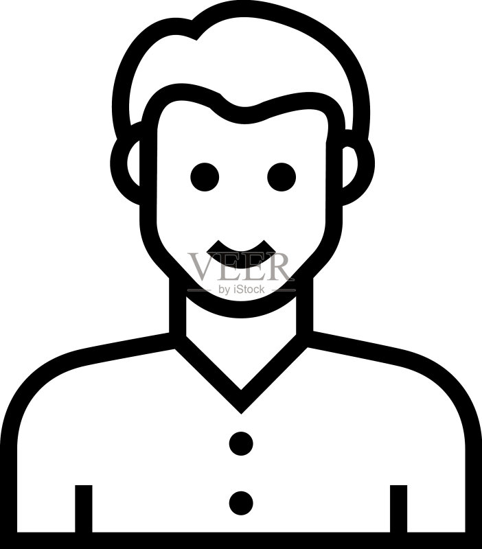 男孩线条图标图标素材