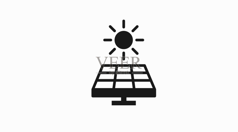 太阳能板图标或标志图标素材