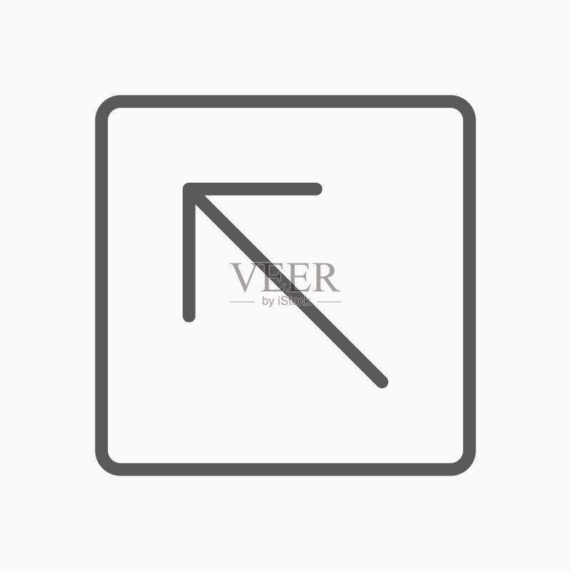 向左箭头向上图标，箭头矢量图标素材