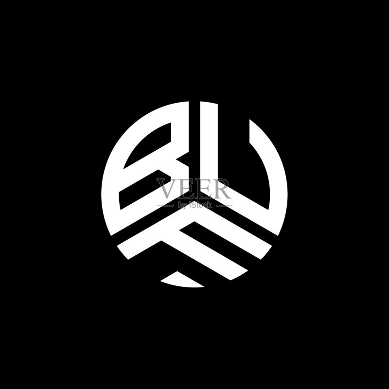 白色背景上的BUF字母LOGO设计图标素材