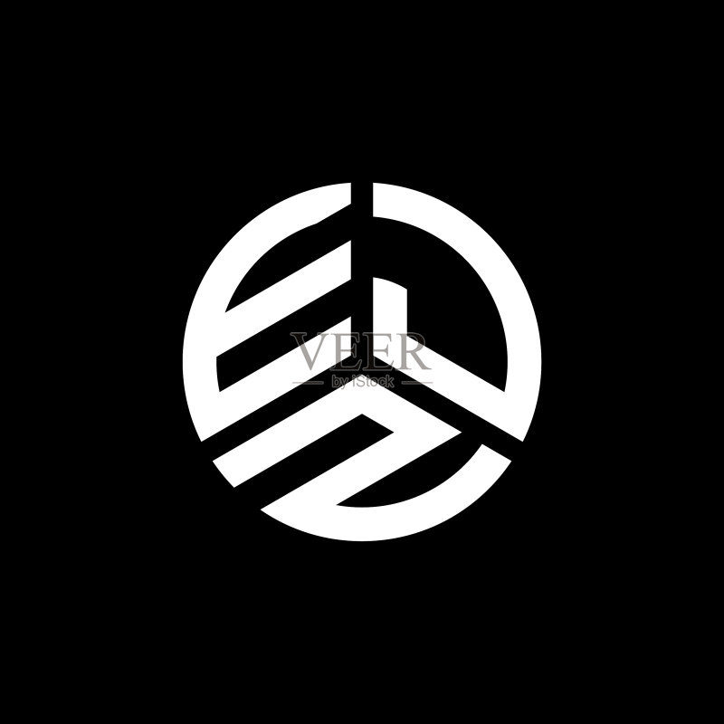 白色背景上的EJZ字母Logo设计图标素材