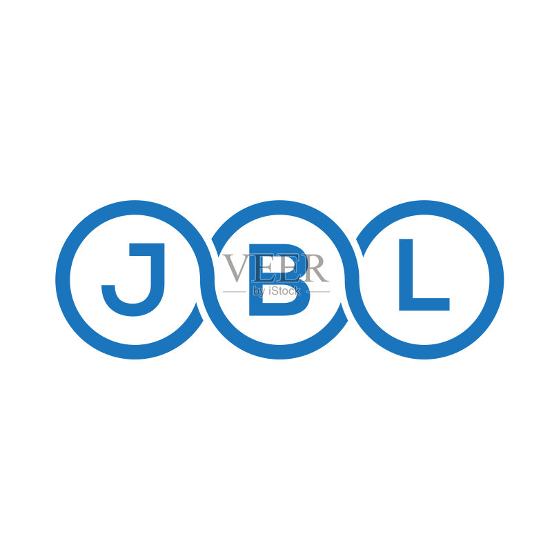 白色背景上的JBL字母标志设计图标素材