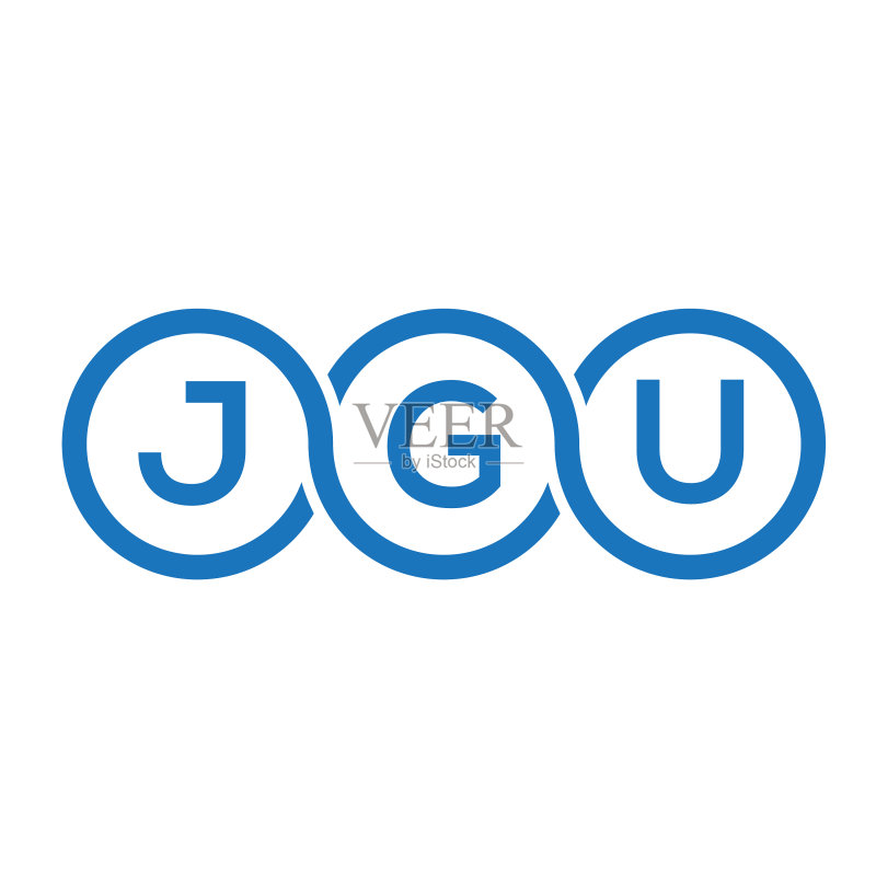 JGU字母标志设计（白色背景）图标素材