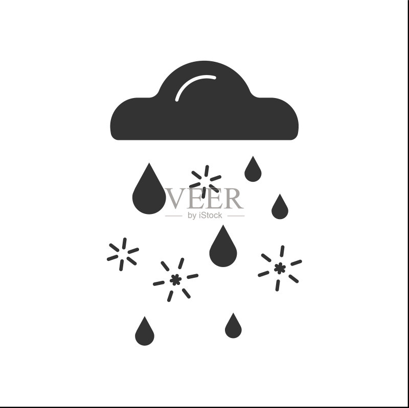 雨夹雪图标图标素材