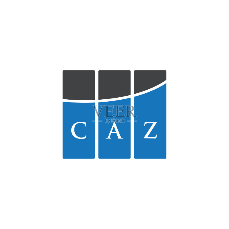 黑色背景上的CAZ字母标志设计图标素材