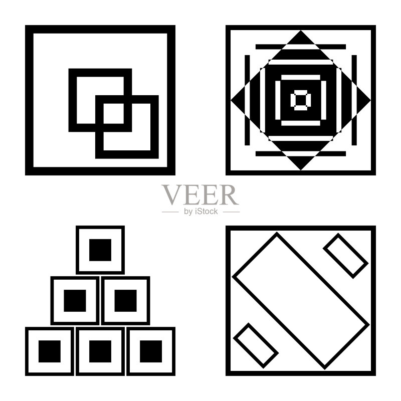 Square2平面图标被隔离在白色背景上图标素材