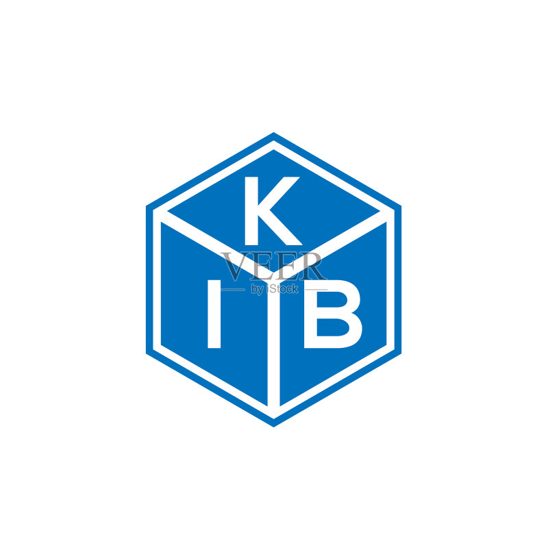 黑色背景上的KIB字母标志设计图标素材